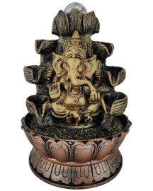 Fonte de �gua Ganesha Aben�oando 6 Quedas 29cm