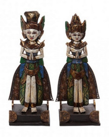 Est�tua Casal Rama e Sita com Base 60cm