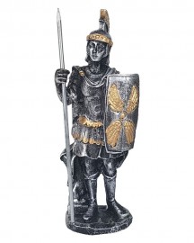 Esttua Guerreiro Romano com Lana 16cm Resina