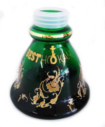Vaso Best Hookah Ruber verde Pequeno
