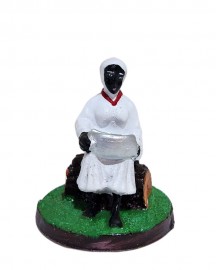 Est�tua Preta Velha 7cm Resina