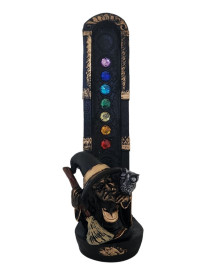 Incens�rio 7 Chakras Bruxa com Coruja Vertical