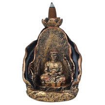 Incens�rio Cascata Gruta Folha Buda Tibetano Meditando