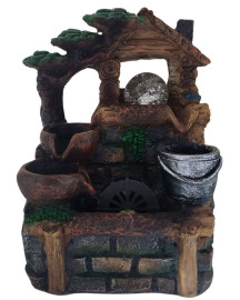 Fonte de �gua Casinha na Floresta 29cm