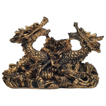 Incens�rio Drag�o G�meos 14cm Resina