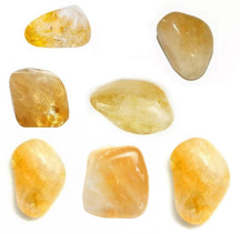 Pedra Citrino para Massagem 4 a 6 cm (Kit 7 unidade)
