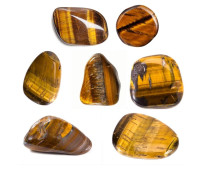 Pedra Olho de Tigre para Massagem 4 a 6 cm (Kit 7 unidade)