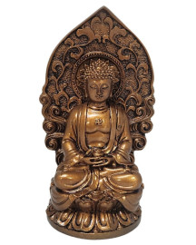Est�tua Buda Meditando com Portal 12cm