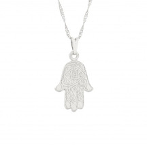 Gargantilha Prata Hamsa 20mm