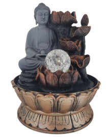 Fonte de �gua Buda Sidarta com Lotus 29cm
