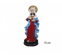Estatua Sagrado Corao de Maria 15cm Resina