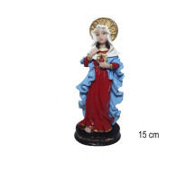 Estatua Sagrado Cora��o de Maria 15cm Resina