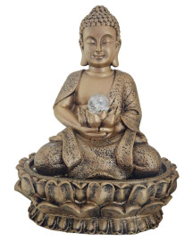 Fonte de �gua Buda Sidarta na Lotus 50cm