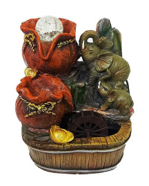 Fonte de �gua Elefantes Da Prosperidade Mini