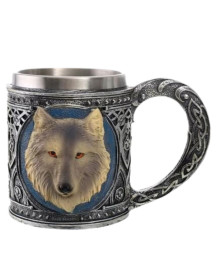 Caneca Medieval Cerveja Wolf Head 400ml