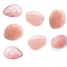 Pedra Quartzo Rosa para Massagem 4 a 6 cm (Kit 7 unidade)