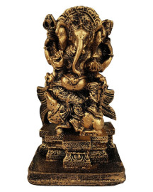 Est�tua Ganesha em P� 15cm Resina