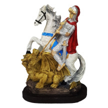 Est�tua S�o Jorge 14cm Resina