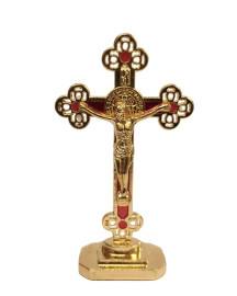 Jesus Na Cruz Com Medalha S�o Bento 10cm