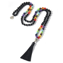 Japamala 7 Chakras 108 Contas 8mm �rvore da Vida Onix