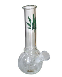 Bong Luxx Vidro Reto Folha 21cm
