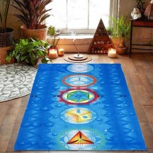Tapete Toalha para Yoga e Meditação Arco Iris 7 Chakras #4