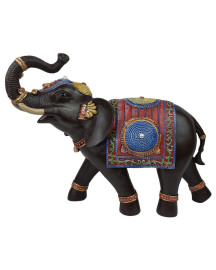 Est�tua Elefante Indiano 38cm Resina