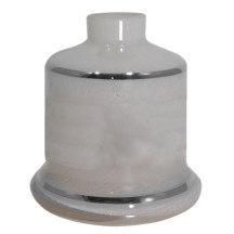 Base Shisha Glass Evolution Branco/Silver Pequeno