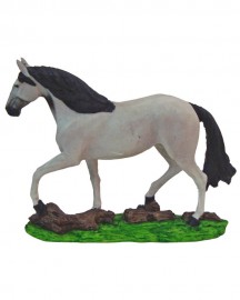 Estátua Cavalo Marchador com Base  28cm Resina