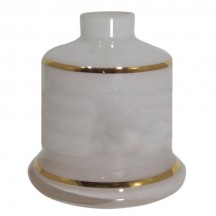 Base Shisha Glass Evolution Branco/Gold Pequeno
