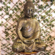 Est�tua Buda Hindu Jardim 65cm Resina