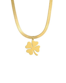 Colar Trevo de Quatro Folhas A�o Inoxid�vel