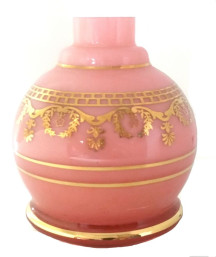 Base Shisha Glass Jumbinho Grega Rosa Pequeno