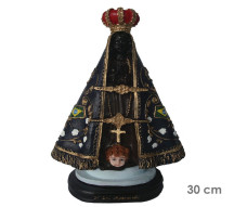 Estatua Nossa Senhora Aparecida 30cm Resina