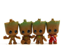 Est�tua Groot 5cm Conjunto 4 Unidades