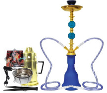 Narguil� Yahya M�dio Azul 2 Sa�das + Combo 1