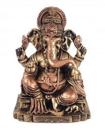 Esttua Ganesha com Base 13cm Resina