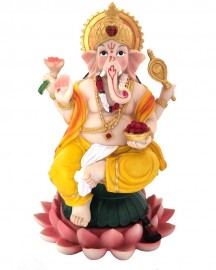Esttua Ganesha 23cm Colorido