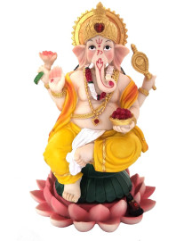 Est�tua Ganesha 23cm Colorido