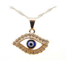 Gargantilha Ouro Olho de H�rus com Olho Grego e Strass 22mm