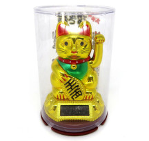 Gato da Sorte (Manekineko) Mexe o Bra�o Luz Solar