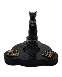 Incens�rio Bastet Com Cristal