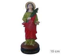 Estatua Santa Luzia 15cm Resina