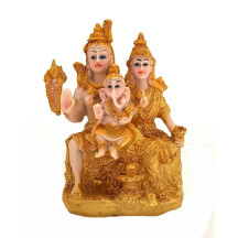 Fam�lia Indiana Dourada 12cm