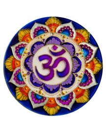 Mandala OM 30cm Vidro