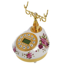 Telefone de Mesa Floral Estilo Antigo