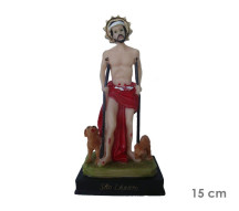 Estatua S�o Lazaro 15cm Resina