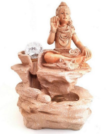 Fonte de �gua Shiva na Pedra 30cm