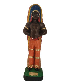 Imagem Caboclo Ubirajara Peito de A�o 20cm Gesso