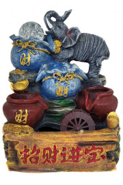 Fonte de �gua Elefante Prosperidade 29cm